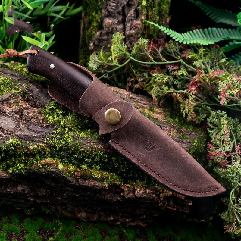 Straight Knife Outdoor Survival Knife Wilderness Survival Knife Self-defense Pocket Knife High Hardness