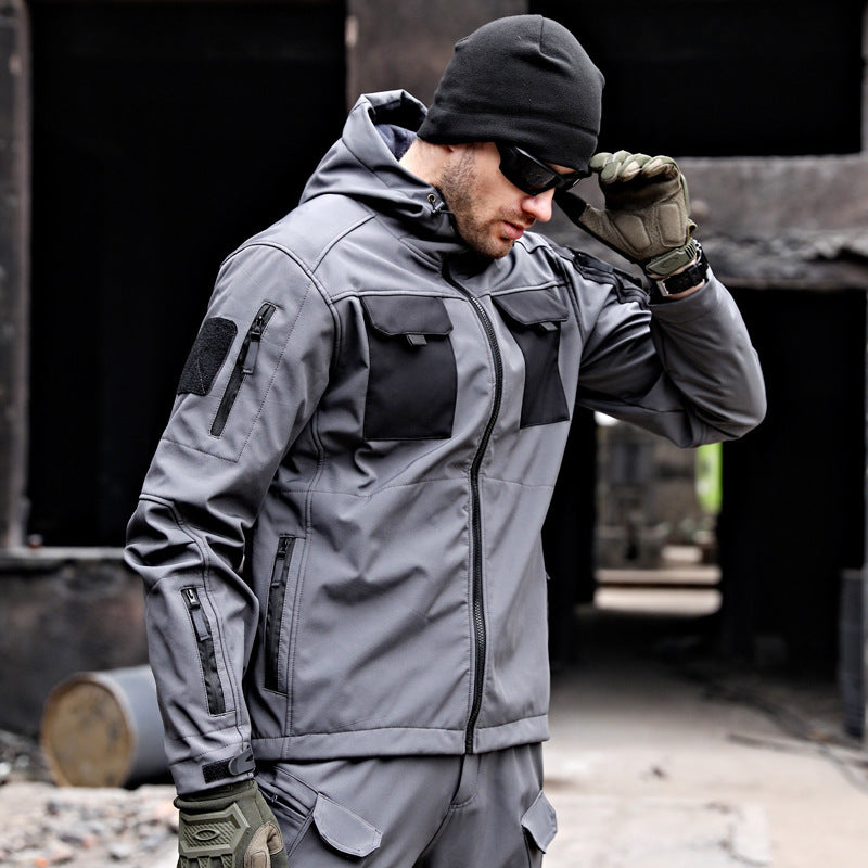 Tactical Soft Shell Jacket Tactical Windbreaker Waterproof Outdoor