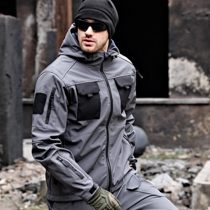 Tactical Soft Shell Jacket Tactical Windbreaker Waterproof Outdoor