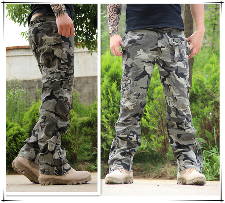 Tactical Tooling Mountaineering Pants Men's Loose Straight Leg Long Camouflage Army Pants