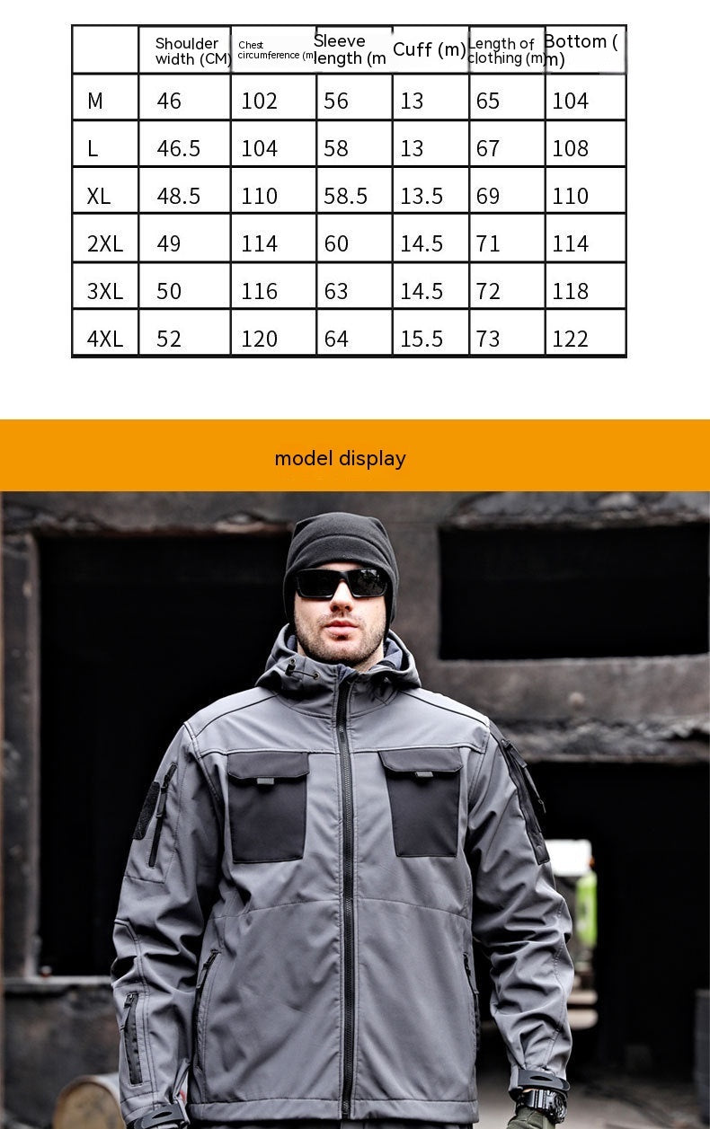 Tactical Soft Shell Jacket Tactical Windbreaker Waterproof Outdoor