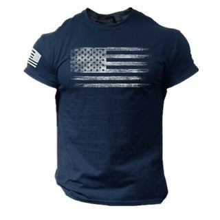 Men's 3D Printed American Flag T-shirt