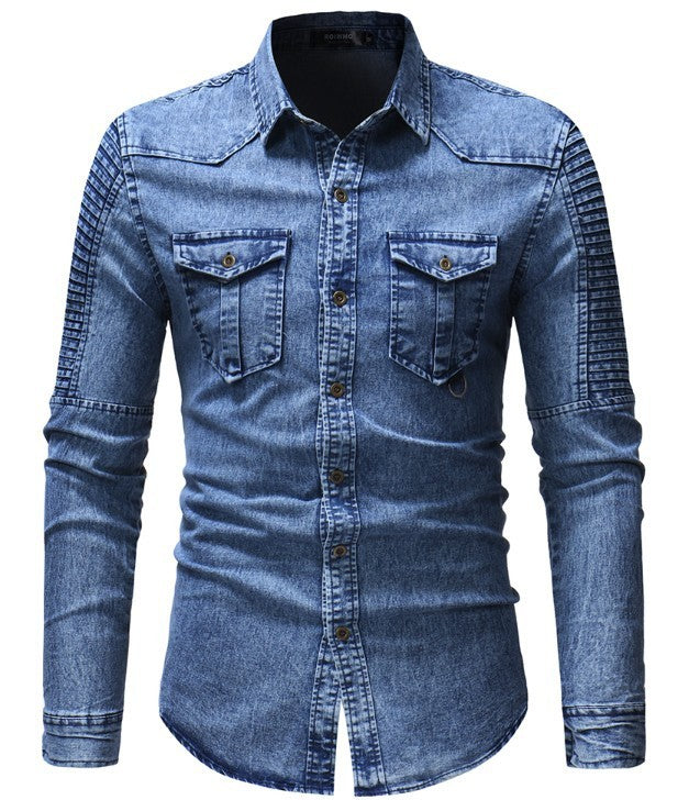 Long sleeve camouflage denim jacket