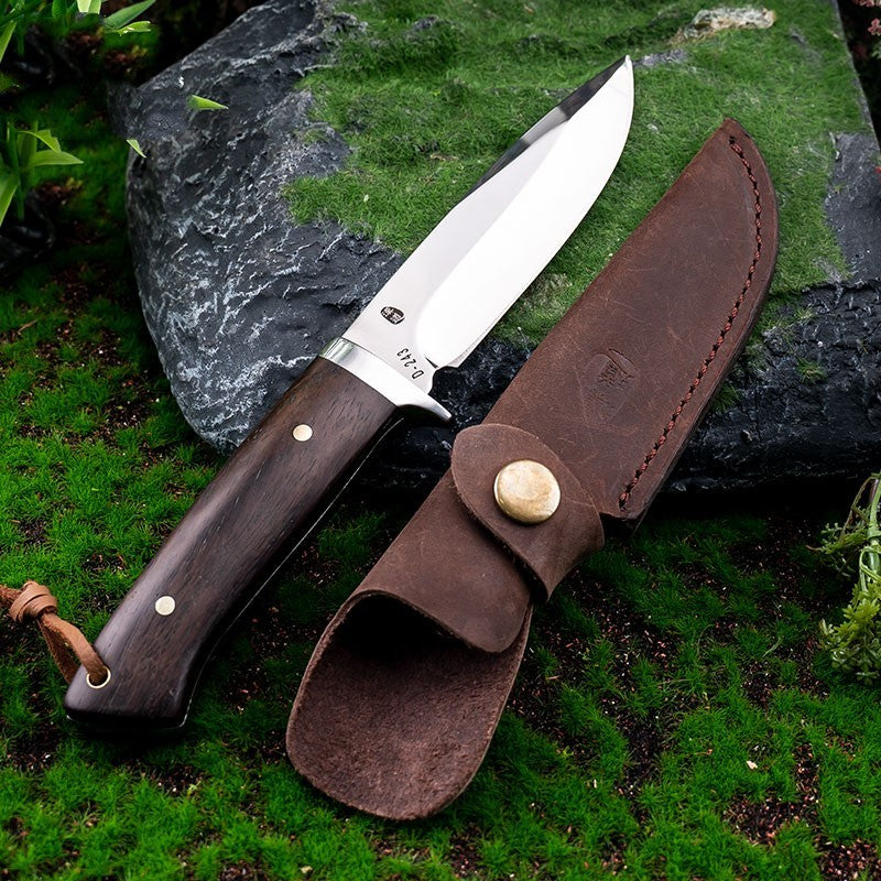 Straight Knife Outdoor Survival Knife Wilderness Survival Knife Self-defense Pocket Knife High Hardness