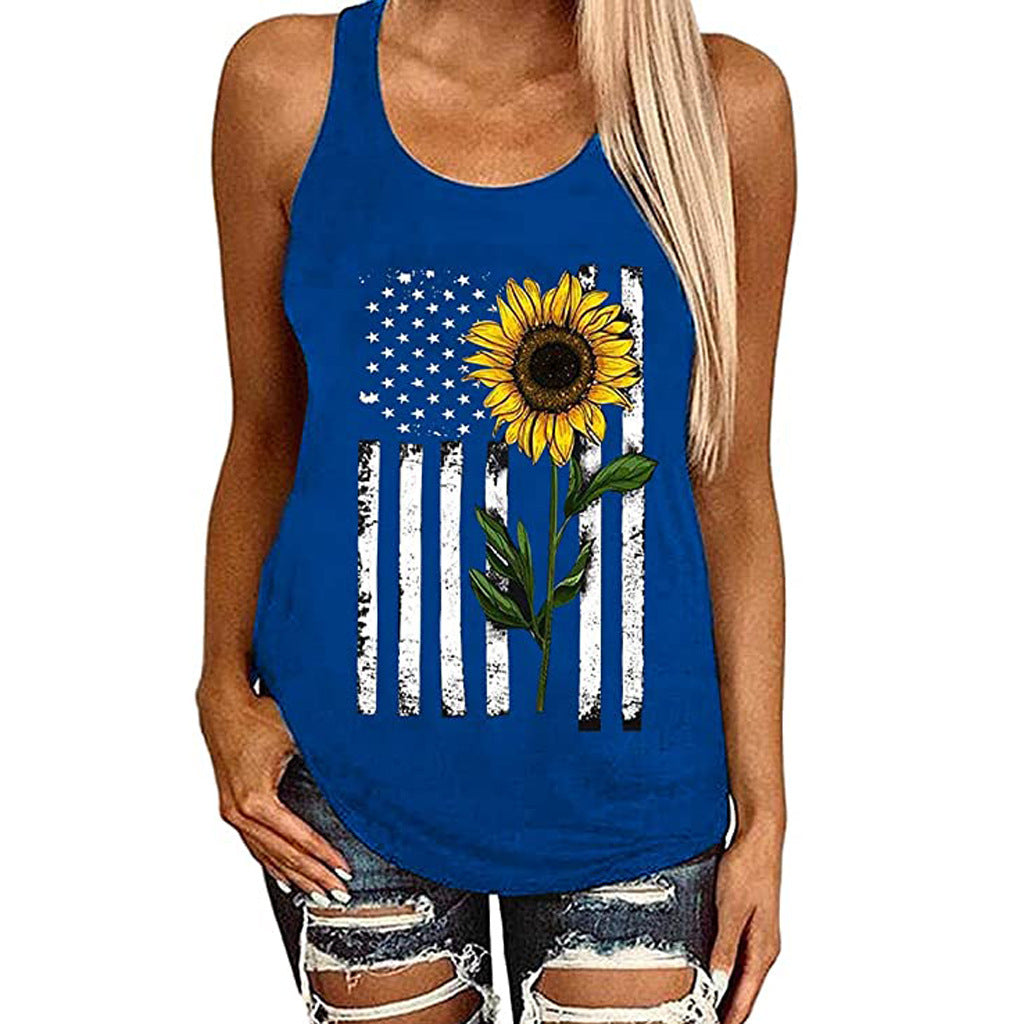 Hot New National Flag Printed Vest T-shirt