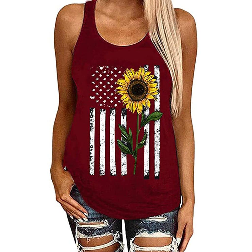 Hot New National Flag Printed Vest T-shirt