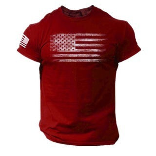 Men's 3D Printed American Flag T-shirt