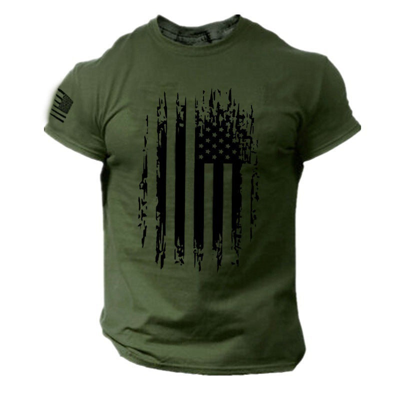 Men's 3D Printed American Flag T-shirt