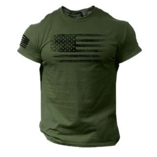 Men's 3D Printed American Flag T-shirt