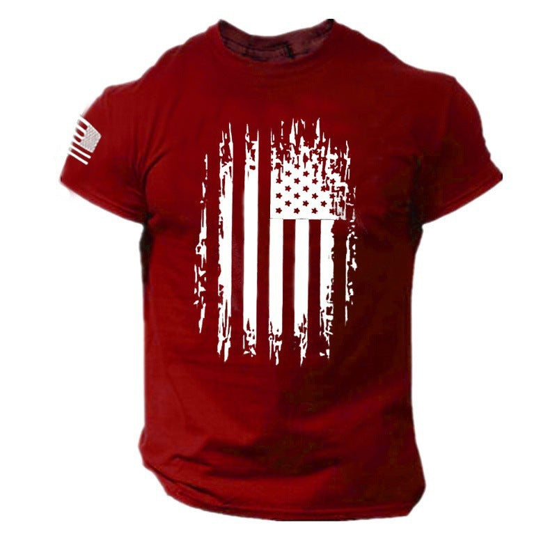 Men's 3D Printed American Flag T-shirt