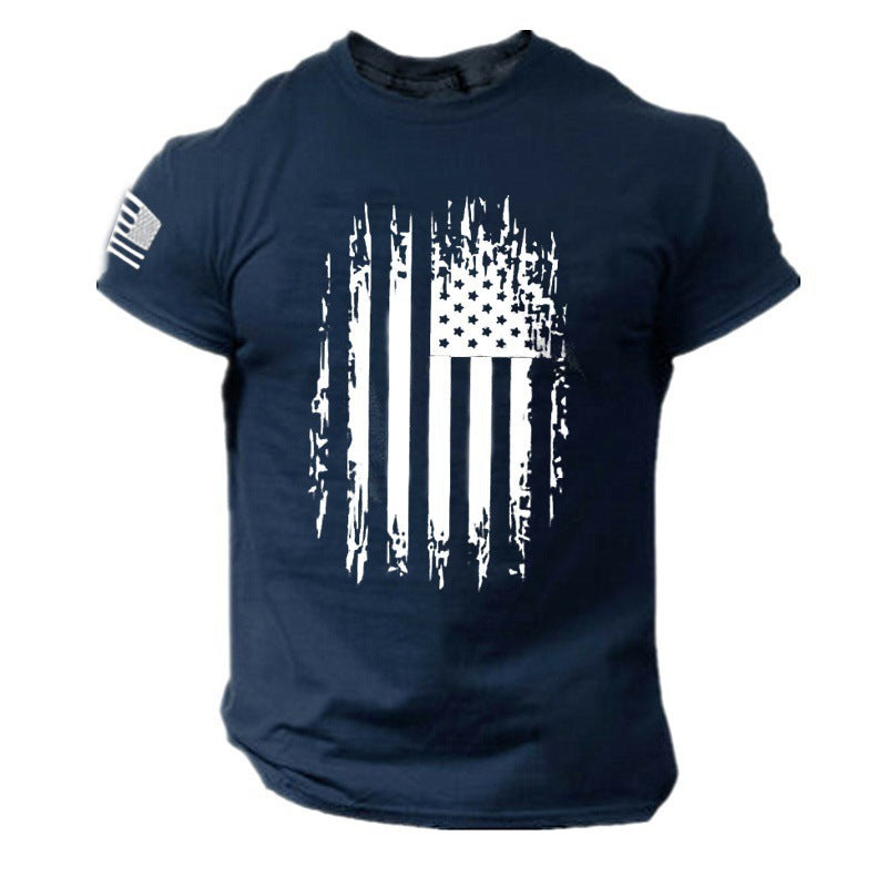 Men's 3D Printed American Flag T-shirt