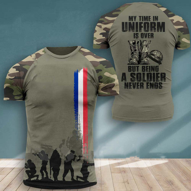 Summer Army Veterans T-Shirt Men