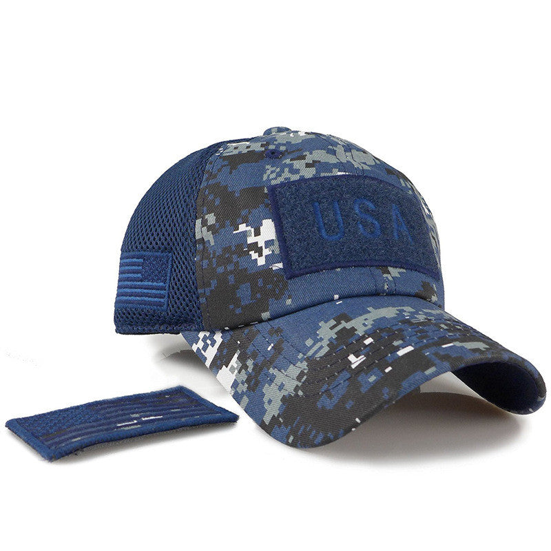 Camo hat with Velcro for patch