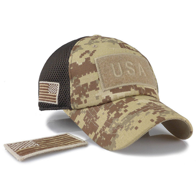 Camo hat with Velcro for patch