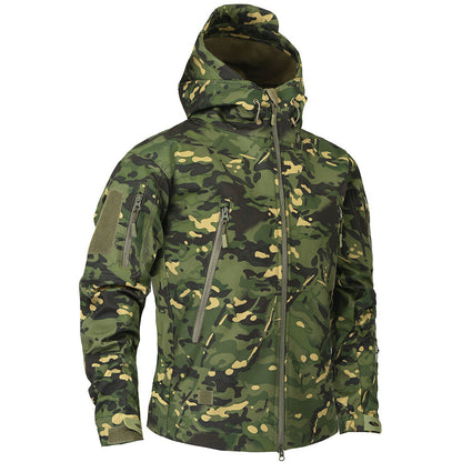 Digital Camouflage Fleece Waterproof And Breathable Mountaineering Suit