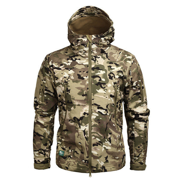 Digital Camouflage Fleece Waterproof And Breathable Mountaineering Suit