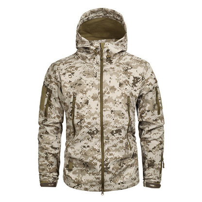 Digital Camouflage Fleece Waterproof And Breathable Mountaineering Suit