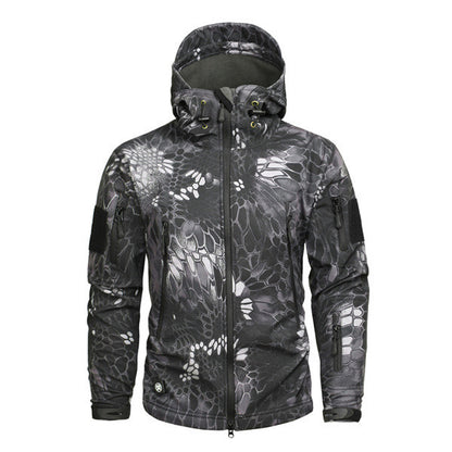 Digital Camouflage Fleece Waterproof And Breathable Mountaineering Suit