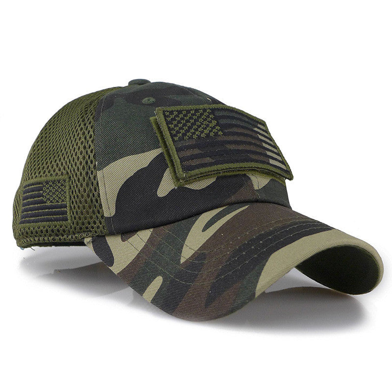 Camo hat with Velcro for patch