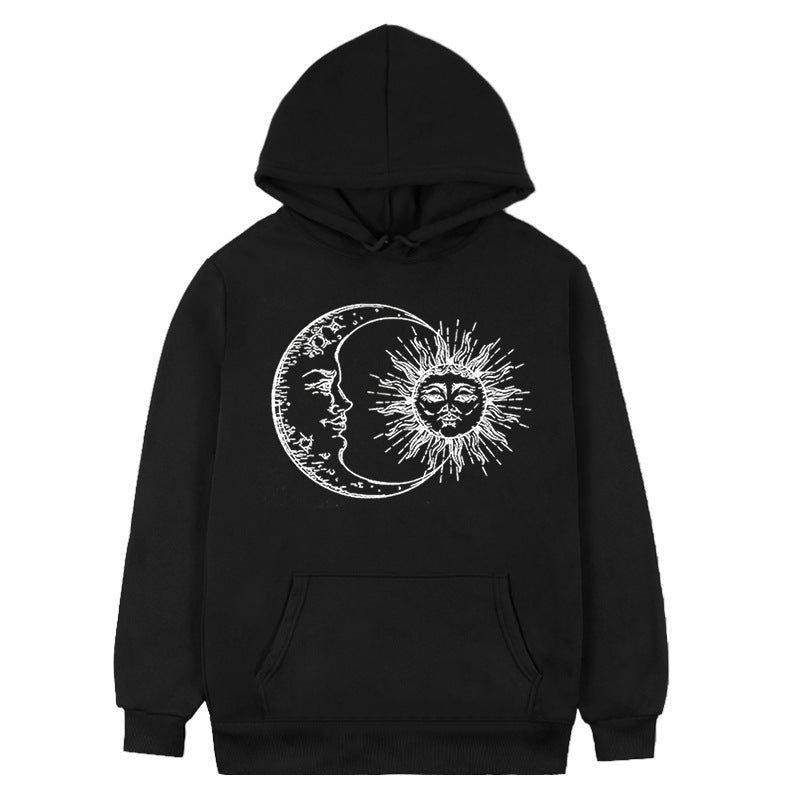 Women's Printed Sun And Moon Hoodie