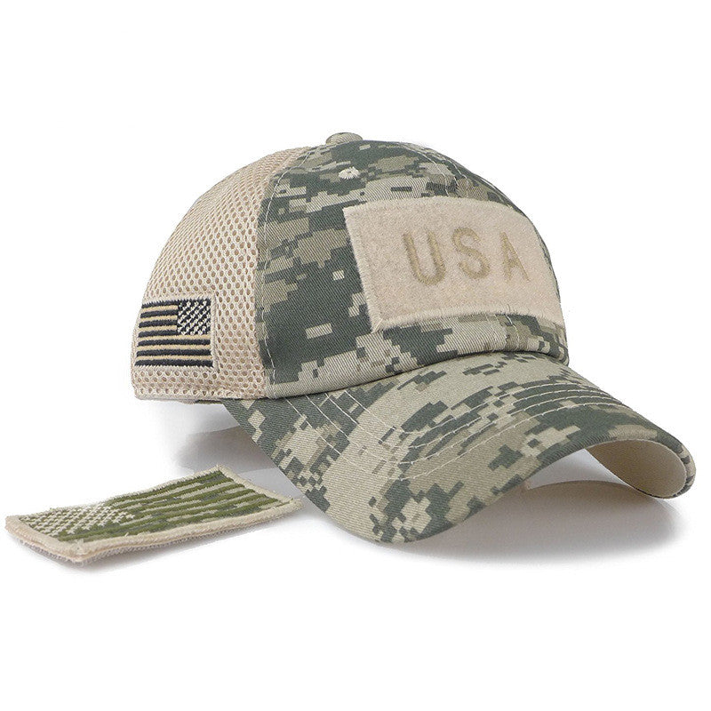 Camo hat with Velcro for patch