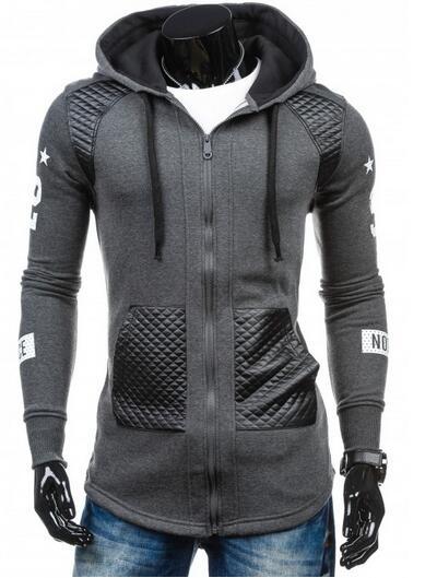 Slim Stitching Patchwork Men's Hoodie