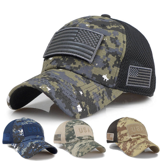 Camo hat with Velcro for patch