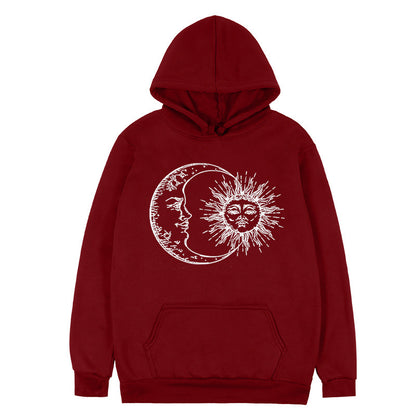 Women's Printed Sun And Moon Hoodie