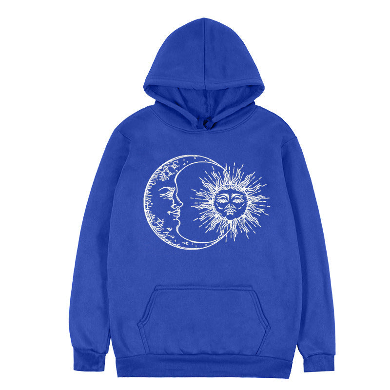 Women's Printed Sun And Moon Hoodie