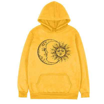 Women's Printed Sun And Moon Hoodie