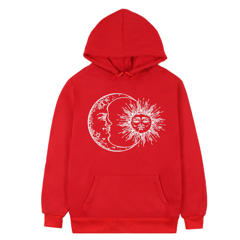 Women's Printed Sun And Moon Hoodie