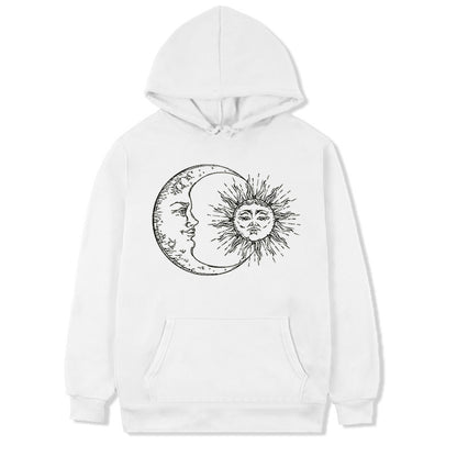 Women's Printed Sun And Moon Hoodie